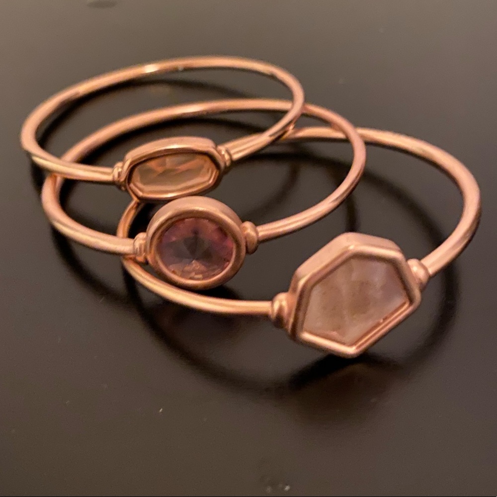 Kendra Scott rose gold bangle set